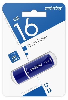 USB 3.0/3.1 Smartbuy 16GB Crown Blue (SB16GBCRW-Bl)