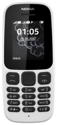 Телефон мобильный Nokia 105 DS White