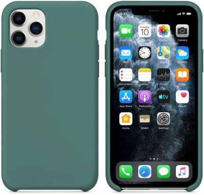 Чехол iPhone 11 Pro Silicone Case - Pine Green Темно-Зеленый