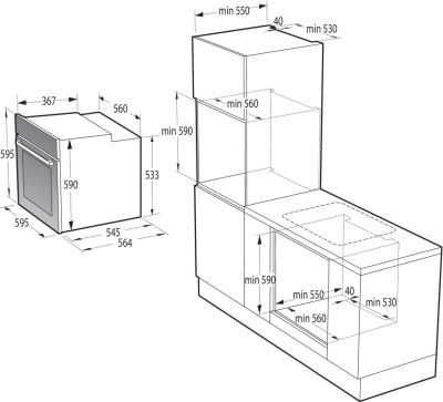 Духовой шкаф электрический GORENJE BOSX 6737E13BG