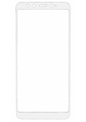 Стекло Xiaomi Redmi Mi 6X/A2 2D (Белая рамка)