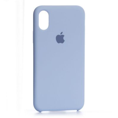 Чехол iPhone X Silicone Case Светло синий