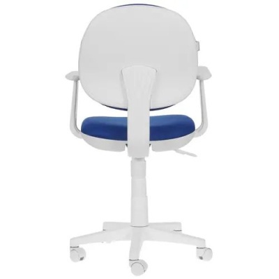 Детское кресло Бюрократ CH-W356AXSN/15-10 темно-синий, колеса белый/синий (пластик белый)