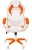 Игровое кресло Chairman Game 16, Экокожа (белый/оранжевый)