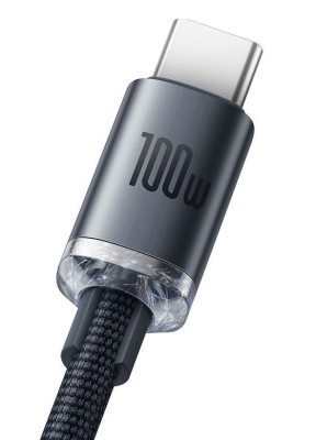 Кабель USB Type-C - USB чёрный 1.2м 100w Baseus Crystal Shine Series Fast Charging Data Cable