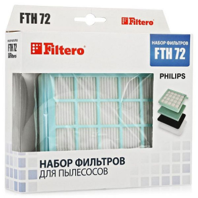 HEPA/фильтр FILTERO FTH72 д/пылесоса PHILIPS