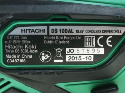 Шуруповерт аккумуляторный HITACHI DS10DALRC