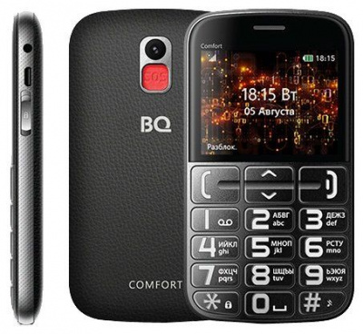 Телефон мобильный BQ 2441 Comfort Black/Silver
