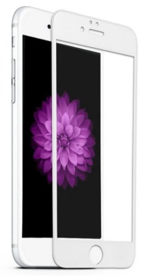 Стекло iPhone 7/8 Plus 5D Белая рамка (не оригинал)