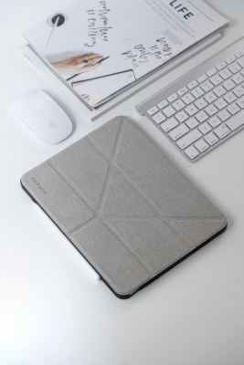 Чехол-книжка iPad Air Momax Flip Cover серый         