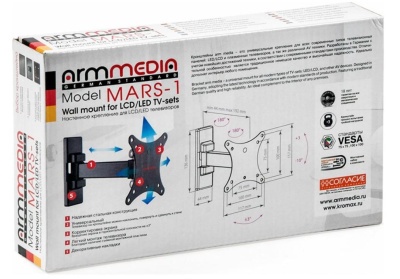 Кронштейн Arm Media Mars-01 10"- 32" Черный