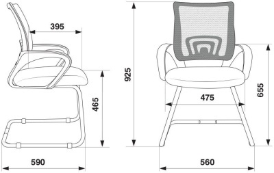 Конференц-кресло Бюрократ CH-695N-AV/B/TW-11 Сиденье ткань черная