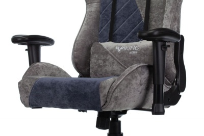 Игровое кресло Zombie VIKING X NAVY Ткань Fabric серый/темно-синий
