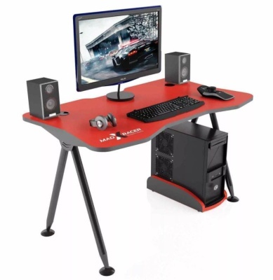 Игровой стол MaDXRacer Gaming Desk GTT13/R (красный/черная кромка)