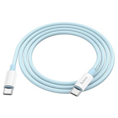 Кабель HOCO X68 True color fast charging data cable Type-C to Type-C Синий <1м/3A/100W>
