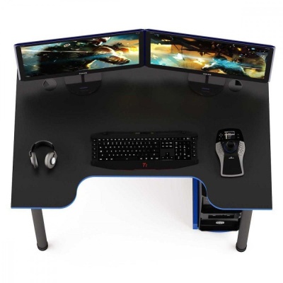 Игровой стол XGamer Basic XG12/BВ (черный\синяя кромка)