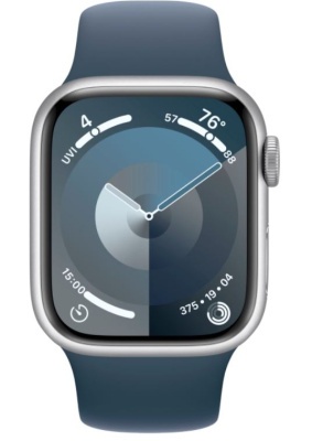 Умные часы Apple Watch Series 9 41mm Silver AC Storm Blue SB S/M MR903