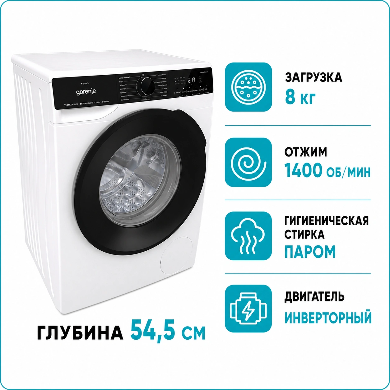 Стиральная машина GORENJE WPNA 84A2T WIFI／C