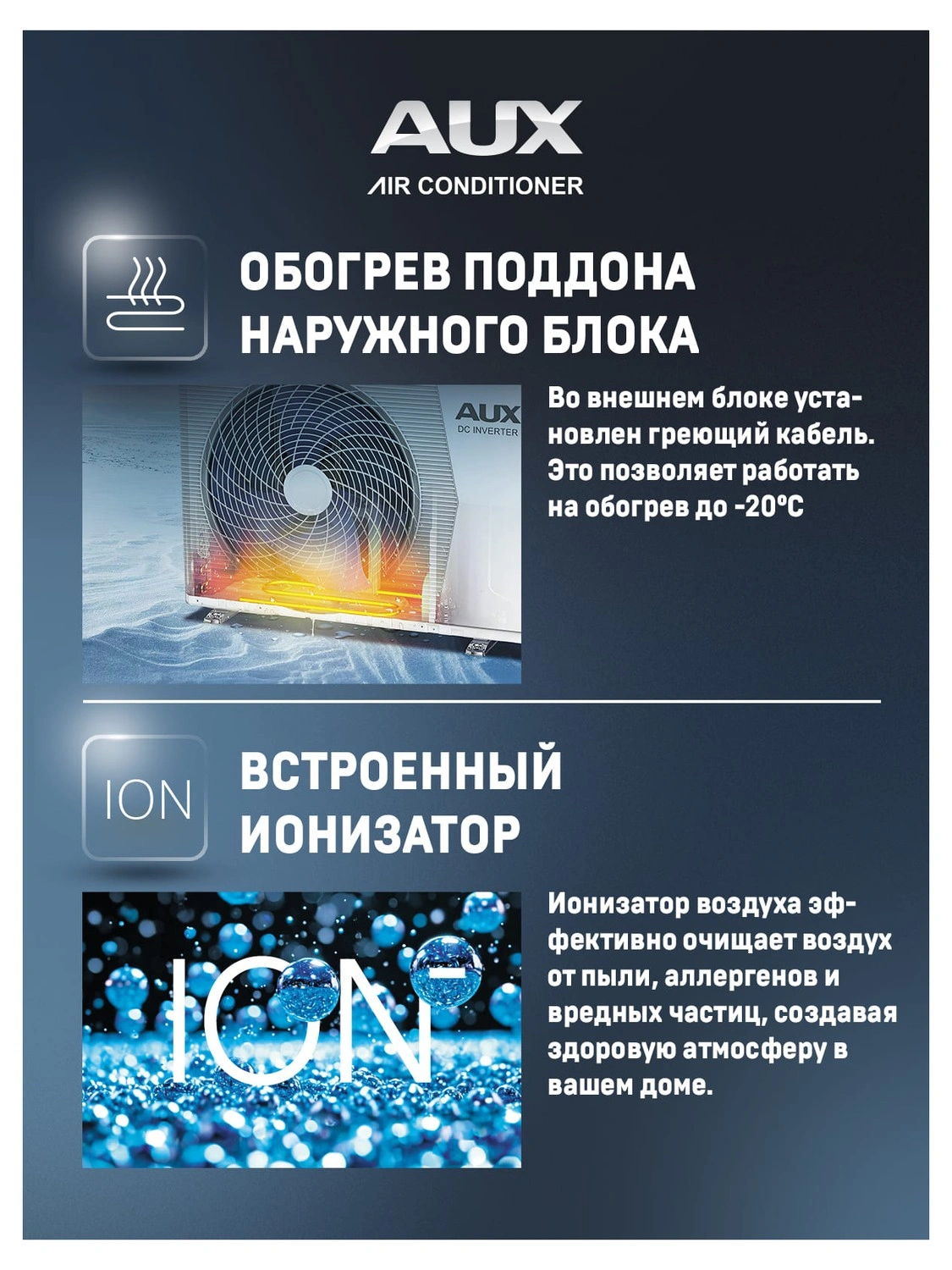 Сплит-система кондиционирования AUX Black Art H12A4/CC-R2DIКондиционеры