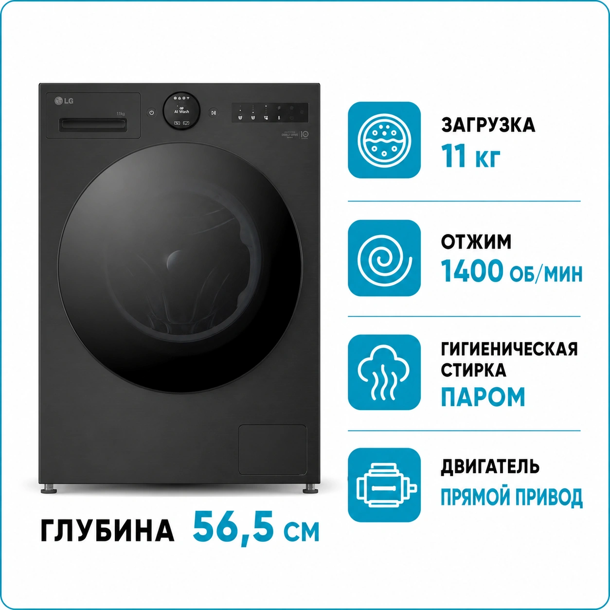 Стиральная машина LG F4X7511TBB